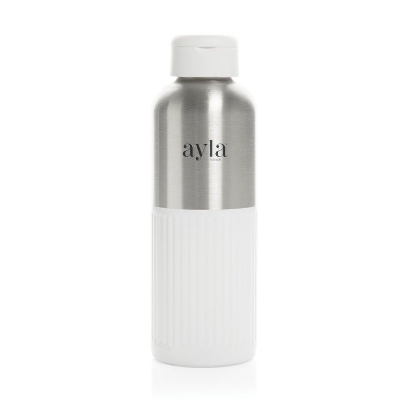 Load image into Gallery viewer, XD Xclusive Ripple RCS R-steel leakproof water bottle with handle, 750ML, custom wood design, made of recycled stainless steel.