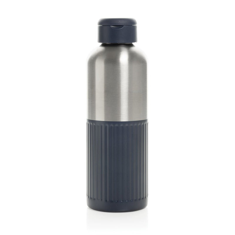 Load image into Gallery viewer, XD Xclusive Ripple RCS R-steel 750ML leakproof water bottle with handle, custom wood design, recycled stainless steel drinkware.