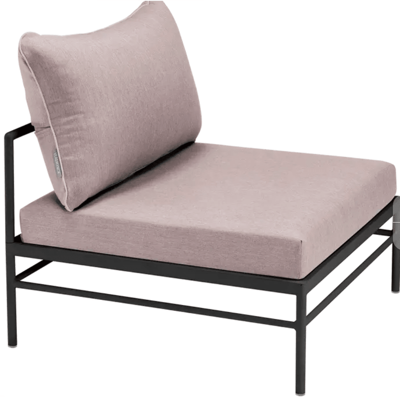 Load image into Gallery viewer, Rivage Low Chair by Fermob - Custom Wood DesignsFermob Rivage Low Chair in Liqurice and Papyrus, outdoor metal sofa with sleek design and modern style, suitable for outdoor furniture.Outdoor Sofa Metal Fermob24575207446935Cotton White Wicker