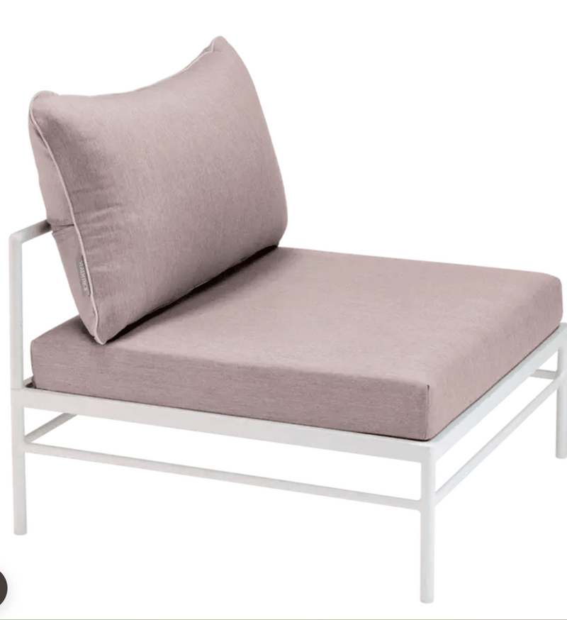 Load image into Gallery viewer, Rivage Low Chair by Fermob - Custom Wood DesignsFermob Rivage Low Chair outdoor metal sofa with sleek design, featuring a central view of the chair's modern, minimalist frame.Outdoor Sofa Metal Fermob24575207612471Red Ochre Wicker