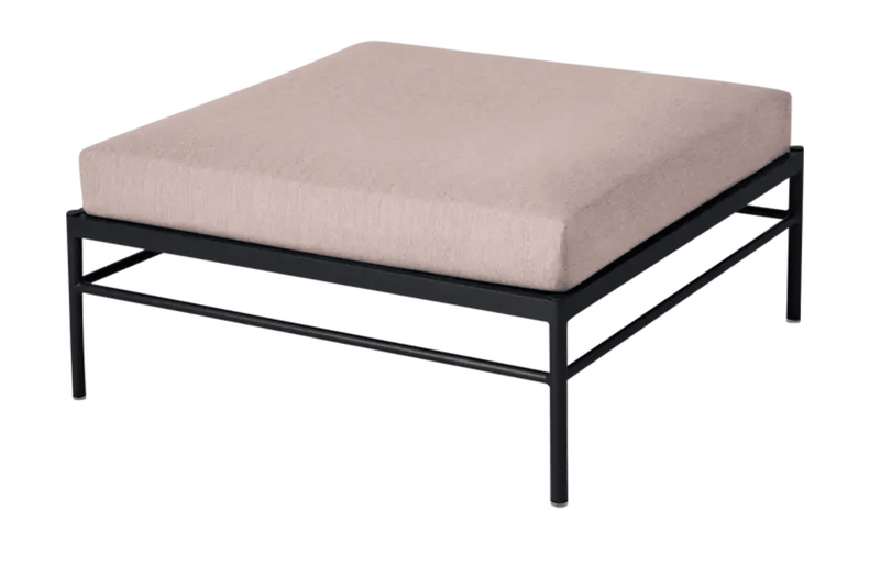 Load image into Gallery viewer, Rivage Ottoman - Custom Wood DesignsFermob Rivage outdoor Ottoman in anthracite and papyrus, metal frame, versatile lounge footstool for patio or garden seating.Ottoman Outdoor Furniture Fermob Metal24575205403511Antracite Papyrus