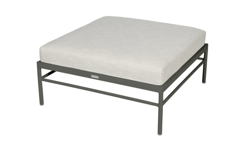 Load image into Gallery viewer, Rivage Ottoman - Custom Wood DesignsFermob Rivage outdoor ottoman with metal frame and wicker-style rosemary finish, versatile lounge footstool for outdoor spaces.Ottoman Outdoor Furniture Fermob Metal24575201492791Rosemary Wicker