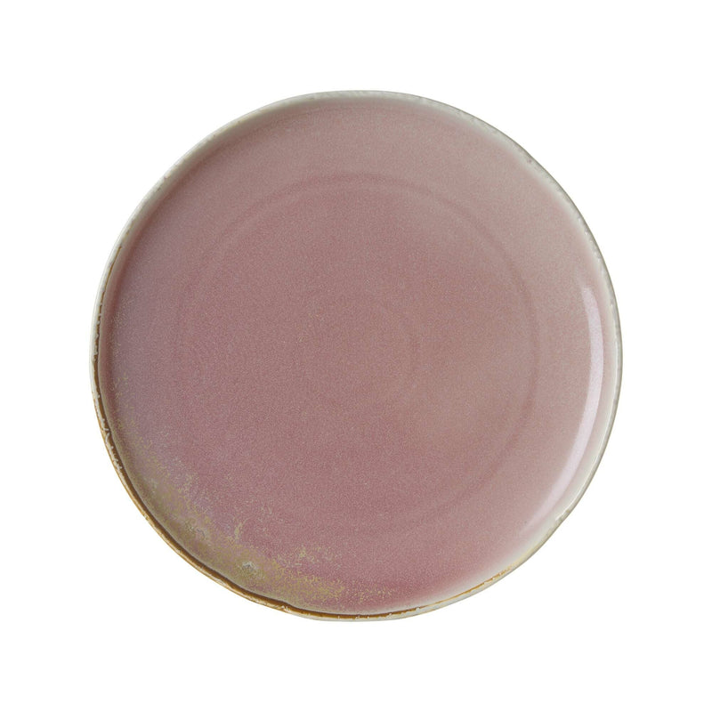 Load image into Gallery viewer, Rosa flat plate 210mm - Custom Wood DesignsFine Dine Rosa flat shallow plate, 210mm diameter, ceramic tableware with a floral pink design, suitable for serving dishes.Shallow plate767726