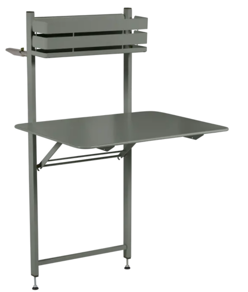 Load image into Gallery viewer, Fermob foldable Bistro balcony table in metal with rosemary finish, ideal for outdoor patio or apartment balcony.