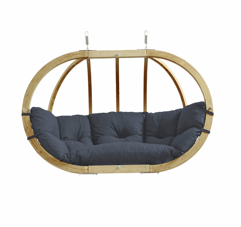 Load image into Gallery viewer, Amazonas Royal Wood Hanging Chair with custom anthracite wood design, featuring a comfortable seat and sturdy hanging frame.
