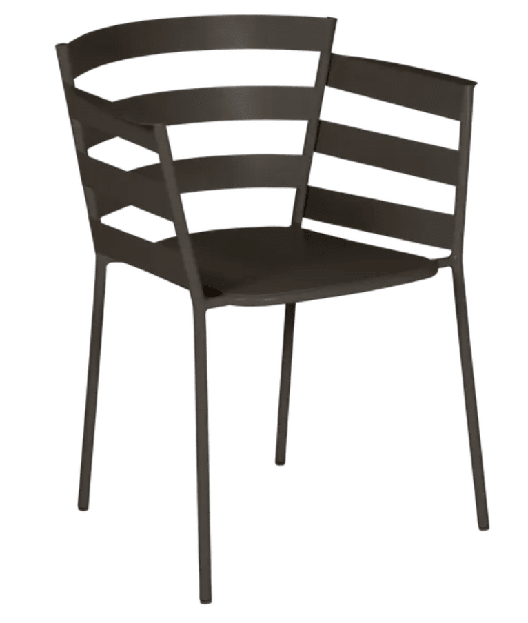 Load image into Gallery viewer, Fermob RYTHMIC outdoor armchair with a modern design, featuring a curved seat and armrests in vibrant colors.