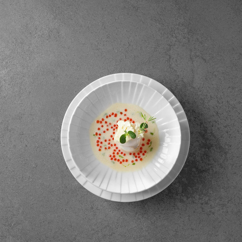 Load image into Gallery viewer, Selene Pasta Plate, 280mm - Custom Wood DesignsFine Dine Selene Pasta Plate, 280mm, white ceramic plate with elegant design, ideal for serving pasta dishes.Pasta plate789445