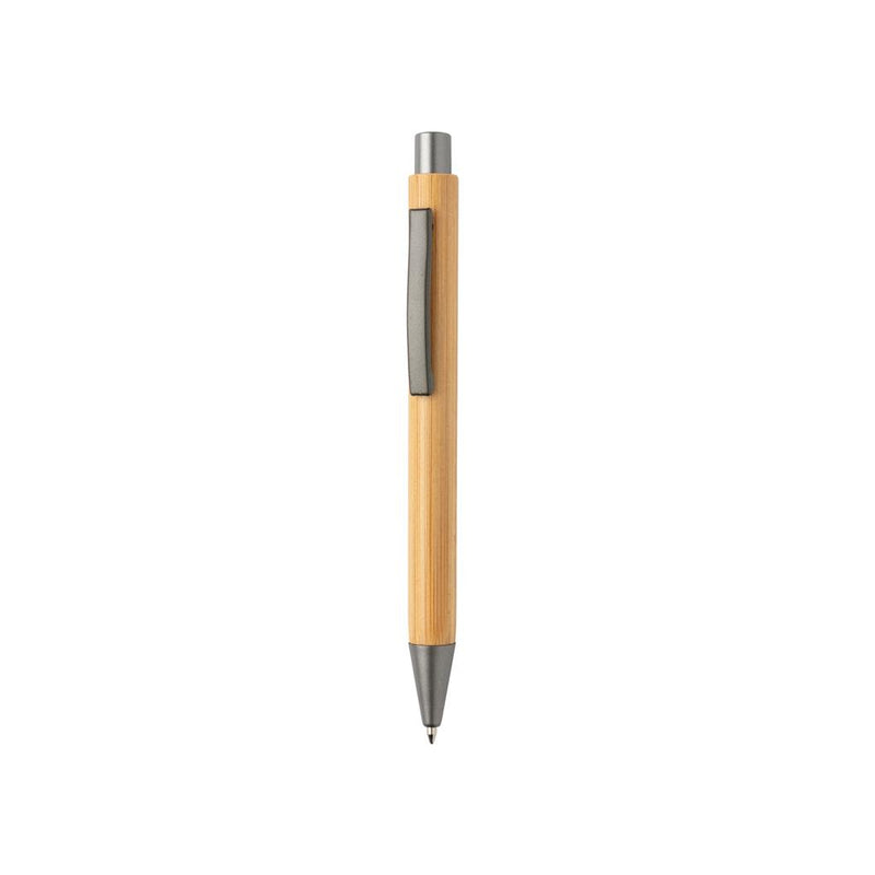 Load image into Gallery viewer, Set of 500 slim bamboo pens by Custom Wood Designs, featuring natural wooden barrels and sleek writing tips.