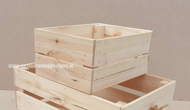 Load image into Gallery viewer, Small Pine Wood Crate Crate pin bedroom deco box container crate small box small crate wood wooden small-pine-wood-crate-31-x-23-x-15-cmcustom-wood-designscrate-103423_afe78884-a09e-4cff-a31c-b2b295d87a01