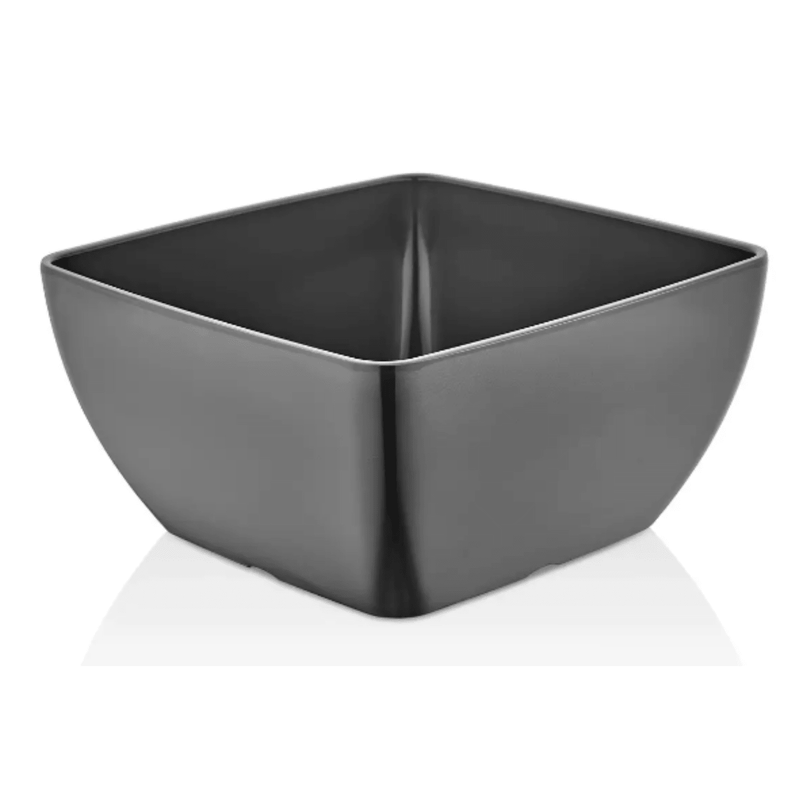 Load image into Gallery viewer, Square Melamine Bowl 250×250×120mm – Graphite (Fine Dine Melamina) - Custom Wood DesignsSquare melamine bowl by Fine Dine, graphite color, 250x250x120mm, with a sleek square design perfect for serving dishes.Square bowl562673