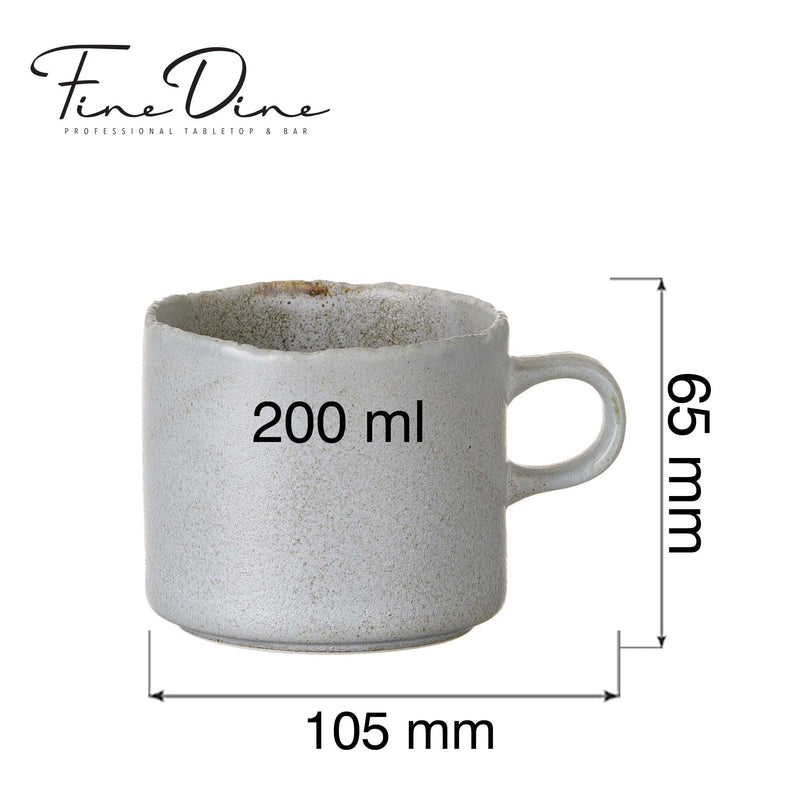 Load image into Gallery viewer, Stark cuppuccino cup, 200ml - Custom Wood DesignsFine Dine Stark cuppuccino coffee cup, 200ml, ceramic mug for espresso and hot beverages, shown from a side angle.coffee and tea cup762196