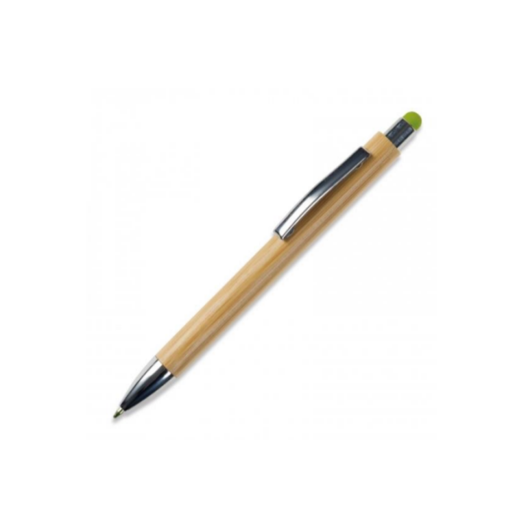 Load image into Gallery viewer, Pen with coloured stylus x 100 Custom Wood Designs __label: Multibuy styluspencustomwooddesignsirishbrandedpromogreen_bfdfb7dd-29f6-4bf0-9aa2-a99bf0912a3a