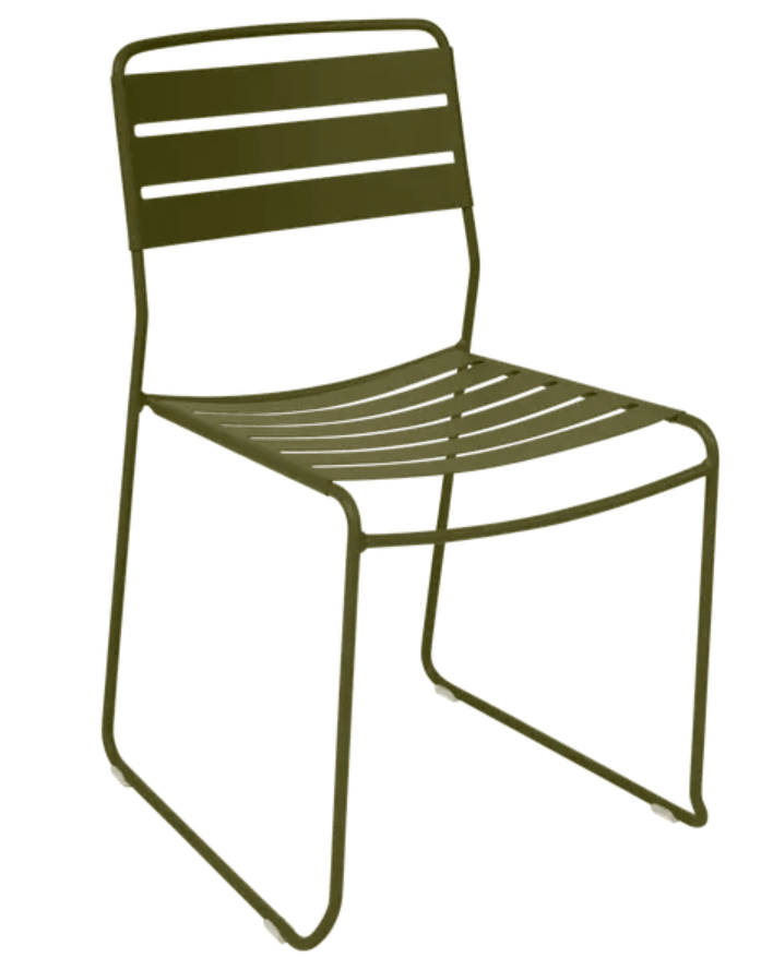 Load image into Gallery viewer, Fermob Pesto Surprising outdoor chair with vibrant green finish, stylish design, suitable for restaurant or outdoor patio use.