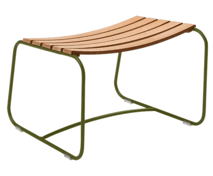 Load image into Gallery viewer, Fermob Pesto Surprising Teak Footrest with sleek teak wood finish, designed for comfortable outdoor lounging.
