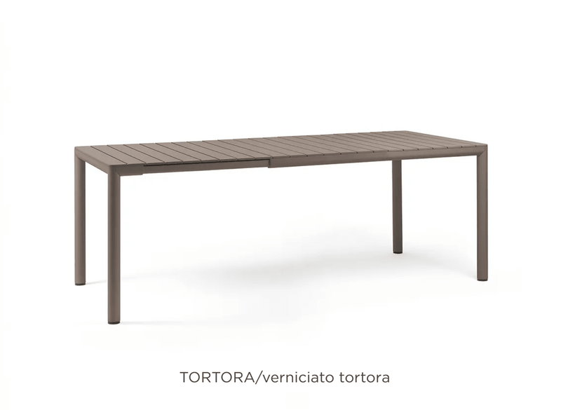 Load image into Gallery viewer, Tevere 147 Extensible Table - Custom Wood DesignsNardi Tevere 147 extensible outdoor table in tortora color with a sleek design, suitable for outdoor dining and gatherings.Nardi Outdoor Table24575206122647Tortora