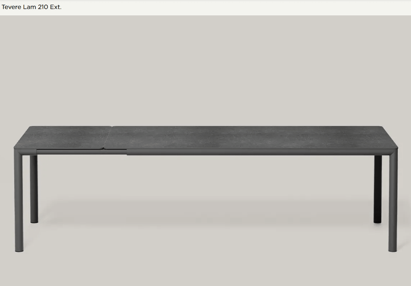 Load image into Gallery viewer, Nardi Tevere Lam 210 Extensible HPL Dining Table extended from 211 to 275.5 cm, featuring a sleek laminate surface.