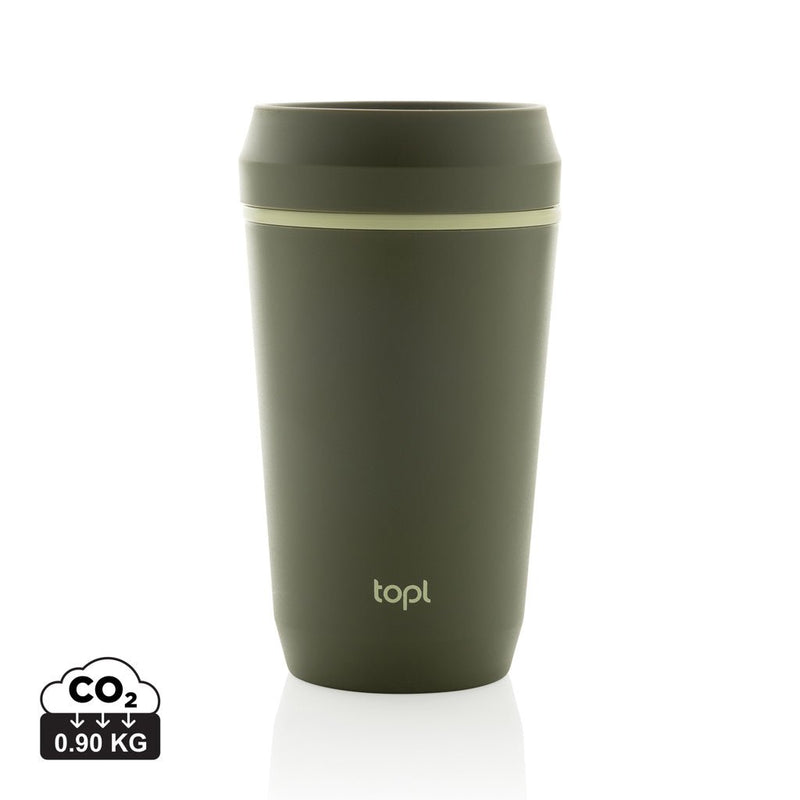 Load image into Gallery viewer, Topl Recycled Plastic To Go Tumbler Patented 360 Lid 354ml - Custom Wood DesignsTopl recycled plastic 354ml to-go tumbler with patented 360 lid, showcasing the eco-friendly drinkware design and clear container.DrinkwareRBTGP12OLPolypropylenegreen