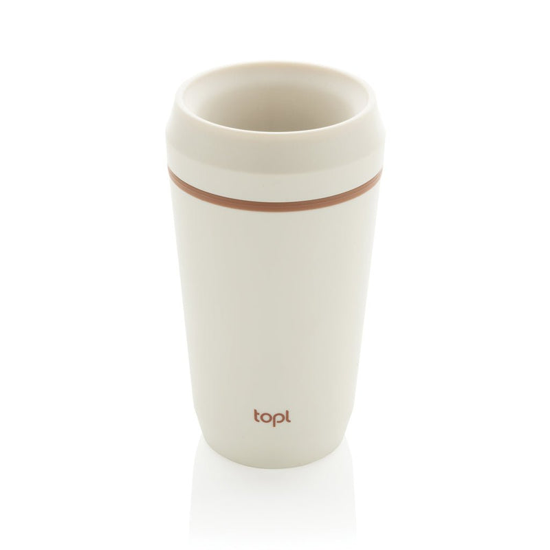 Load image into Gallery viewer, Topl Recycled Plastic To Go Tumbler Patented 360 Lid 354ml - Custom Wood DesignsTopl recycled plastic to-go tumbler with 360-degree lid, 354ml, drinkware featuring a sleek design and eco-friendly material.DrinkwareRBTGP12SAPolypropylenewhite