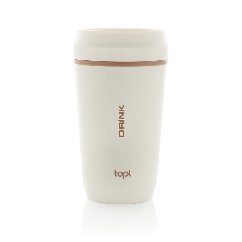 Load image into Gallery viewer, Topl Recycled Plastic To Go Tumbler Patented 360 Lid 354ml - Custom Wood DesignsTopl recycled plastic 354ml to-go tumbler with patented 360 lid, drinkware designed for eco-friendly portable beverages.DrinkwareRBTGP12SAPolypropylenewhite