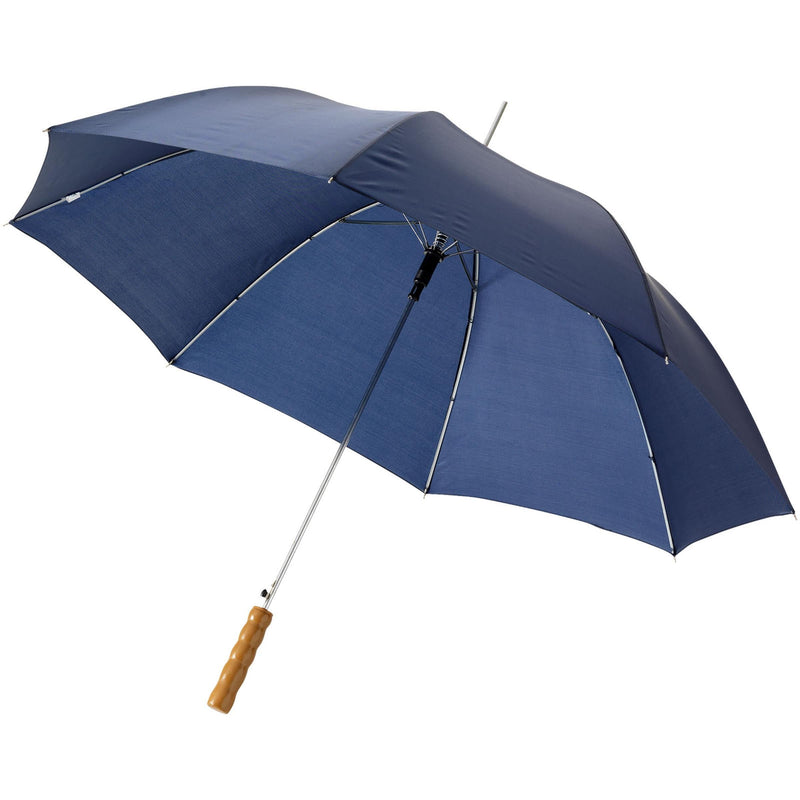 Load image into Gallery viewer, 23&quot;Umbrella with wooden handle pack of 25 Navy Custom Wood Designs __label: Multibuy umbrellacustomwooddesignspromogifting_b5c7cfed-1a84-4f8b-9749-f99adb0a7589
