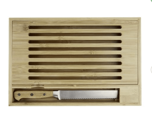 Load image into Gallery viewer, Set of 25 bread cutting crumb boards with knives from Custom Wood Designs, ideal for slicing and crumb management.