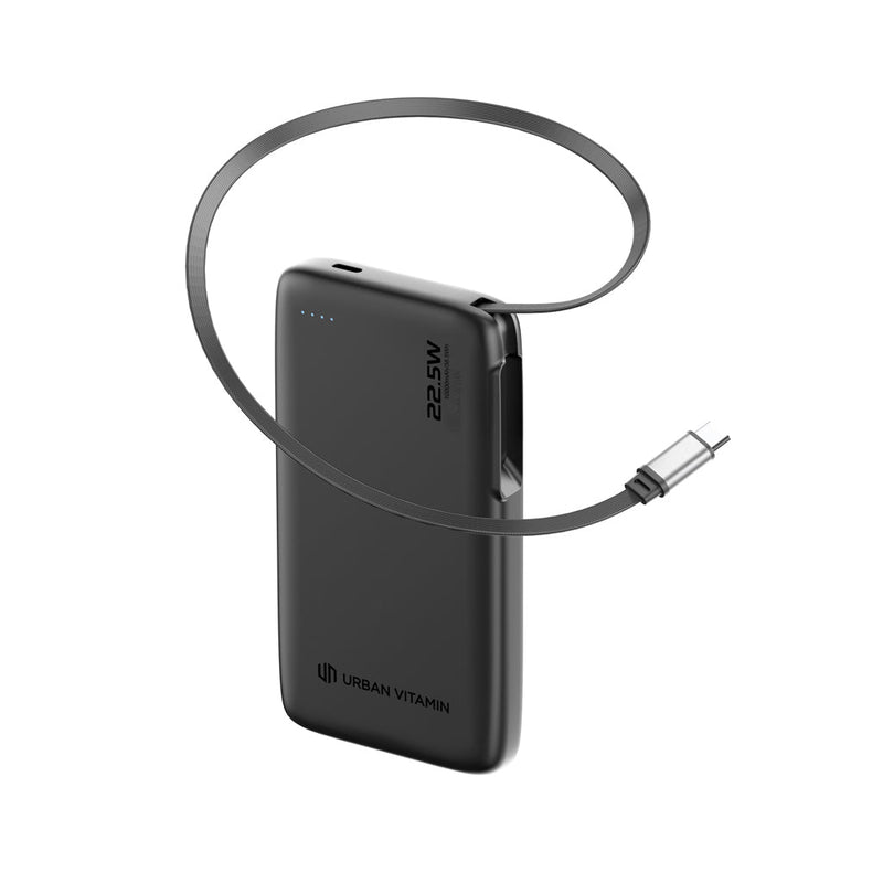 Load image into Gallery viewer, Urban Vitamin Emeryville 20W 10.000mAh Powerbank - Custom Wood DesignsUrban Vitamin Emeryville 20W 10,000mAh powerbank for phones and tablets, black portable charging device with LED indicatorPhone & Tablet accessoriesP322.7301Recycled ABSblack