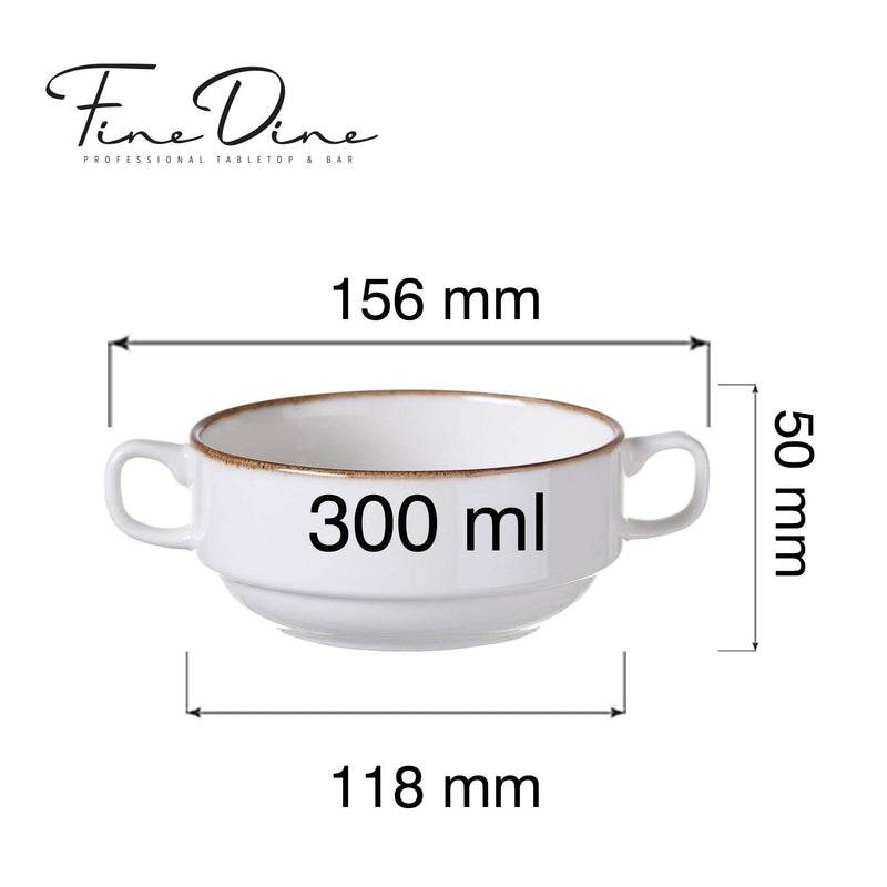Load image into Gallery viewer, Vanilla soup cup, 300 ml - Custom Wood DesignsFine Dine vanilla soup cup, 300 ml, ceramic bowl with smooth finish and rounded shape for serving hot soups.Soup cup789452