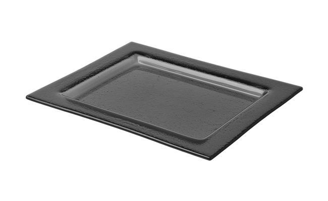 Load image into Gallery viewer, Vetro black glass tray GN 1/2 - Custom Wood DesignsBlack glass tray GN 1/2 by Fine Dine, rectangular serving tray with sleek glass surface and sturdy edges.glass tray429891