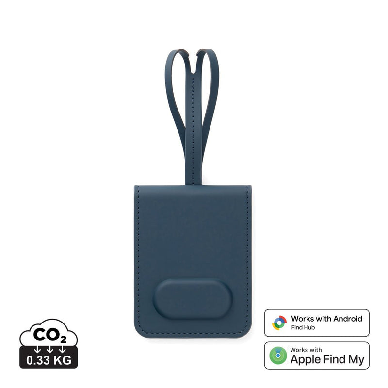 Load image into Gallery viewer, VINGA Baltimore RCS Luggage Tag With Finder Dual - Custom Wood DesignsVinga Baltimore RCS luggage tag with built-in finder for phone and tablet accessories, featuring a sleek design and durable material.Phone & Tablet accessoriesV3010325Recycled Polyurethane,Recycled ABSblue