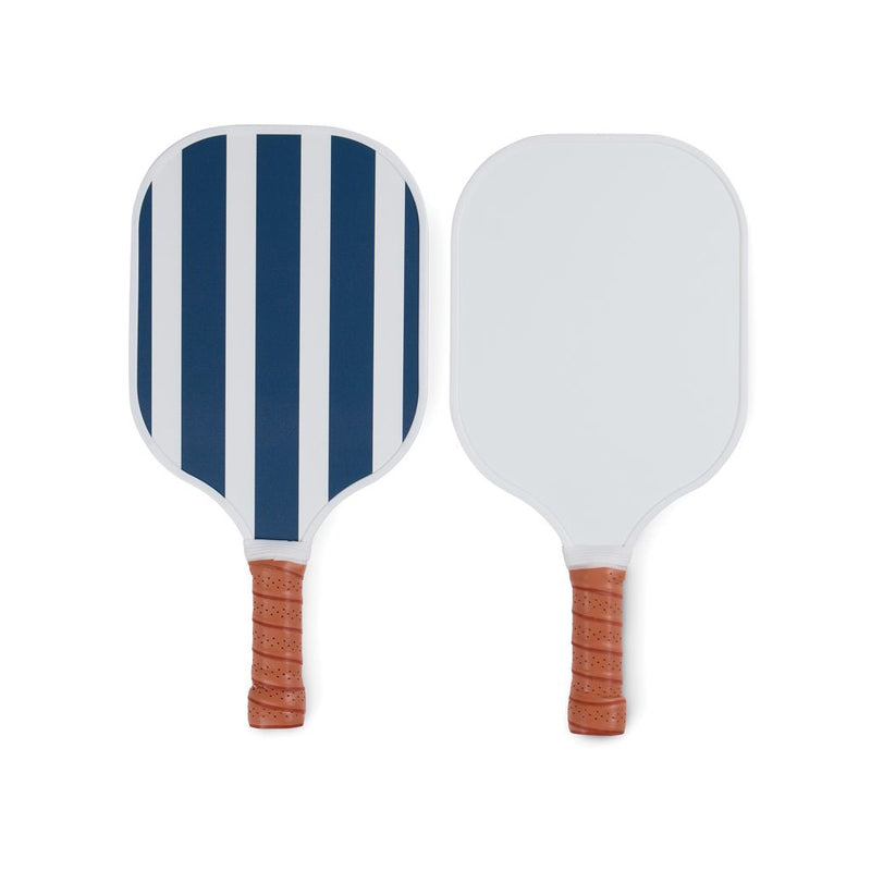 Load image into Gallery viewer, VINGA Lagoa pickleball set - Custom Wood DesignsVinga Lagoa outdoor pickleball set with paddles and balls arranged on a court for active play.OutdoorV4532525FSC® wood,Polyurethanenavy