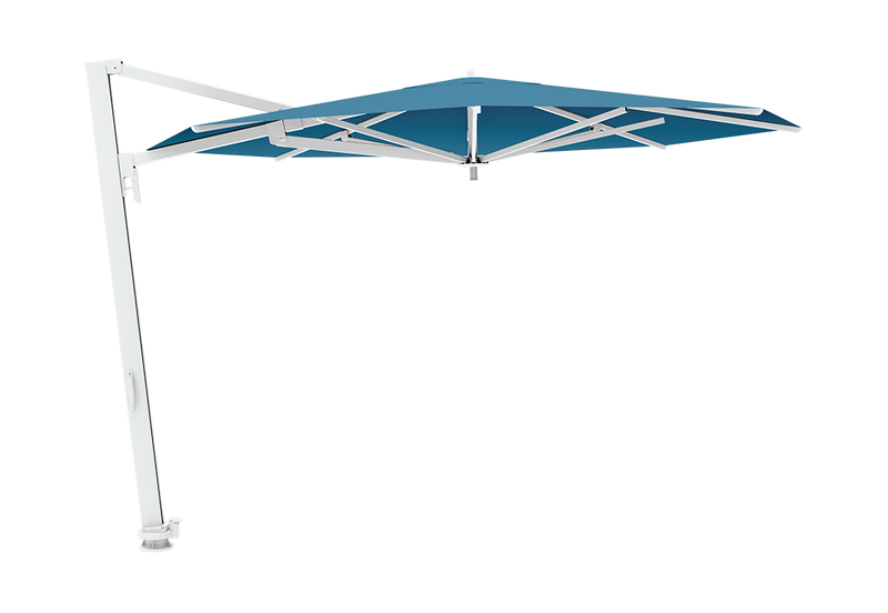 Load image into Gallery viewer, Vlaemynck Borée Cantilever Parasol Ø350 cm – Adriatic Blue canopy, White frame