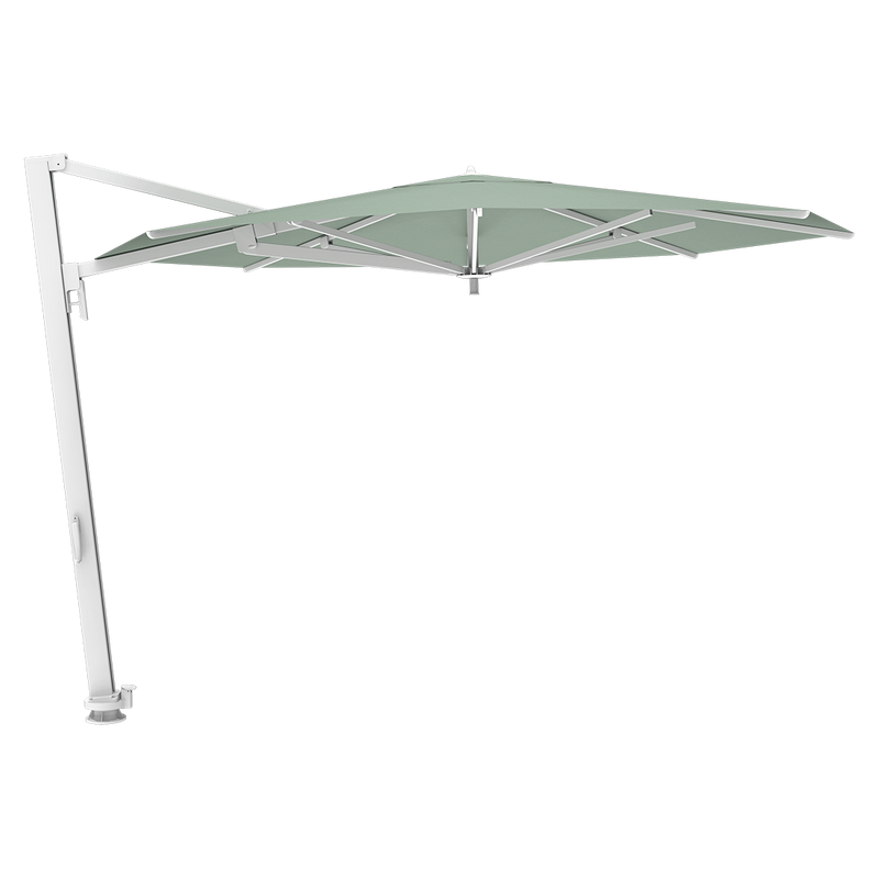 Load image into Gallery viewer, Vlaemynck Borée Cantilever Parasol Ø350 cm – Aqua Green canopy, White frame