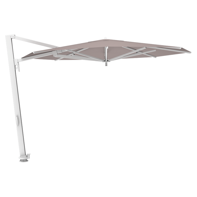 Load image into Gallery viewer, Vlaemynck Borée Cantilever Parasol Ø350 cm – Papyrus canopy, White frame
