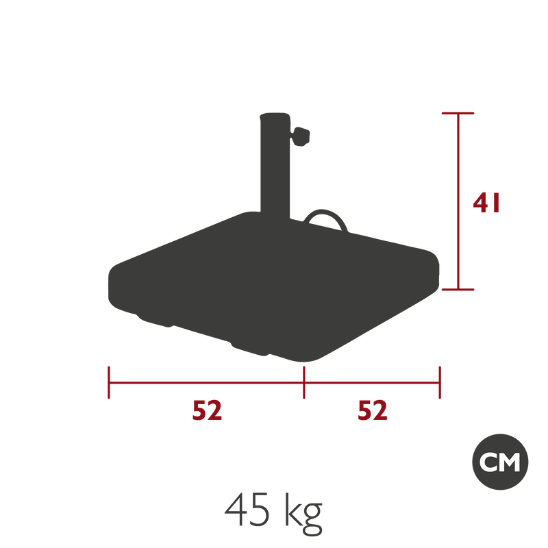 Load image into Gallery viewer, Vlaemynck Concrete Parasol Base 45 kg – view 2