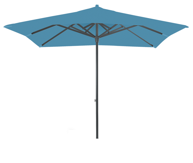 Load image into Gallery viewer, Vlaemynck Easy Track Parasol 250 × 250 cm – Adriatic Blue canopy, Anthracite frame