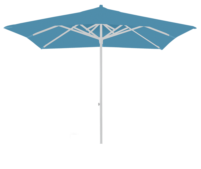 Load image into Gallery viewer, Vlaemynck Easy Track Parasol 250 × 250 cm – Adriatic Blue canopy, White frame