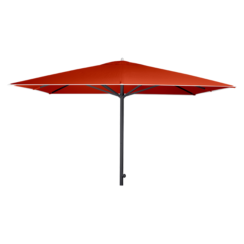 Load image into Gallery viewer, Vlaemynck Easy Track Parasol 330 × 330 cm – Earthenware canopy, Anthracite frame