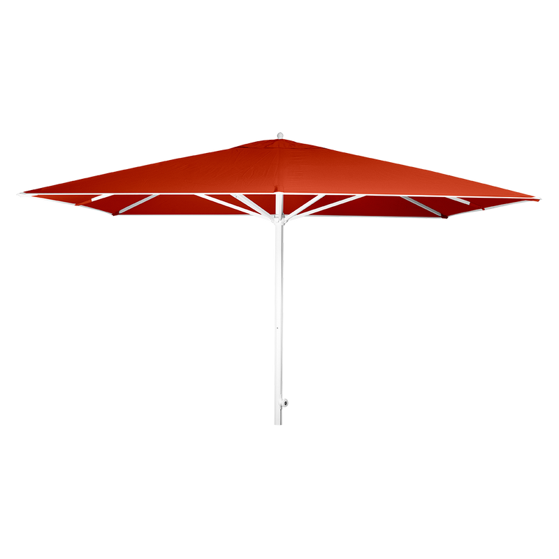 Load image into Gallery viewer, Vlaemynck Easy Track Parasol 330 × 330 cm – Earthenware canopy, White frame
