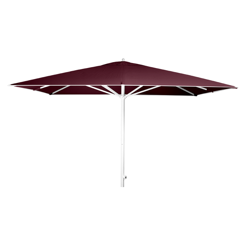 Load image into Gallery viewer, Vlaemynck Easy Track Parasol 330 × 330 cm – Garnet canopy, White frame