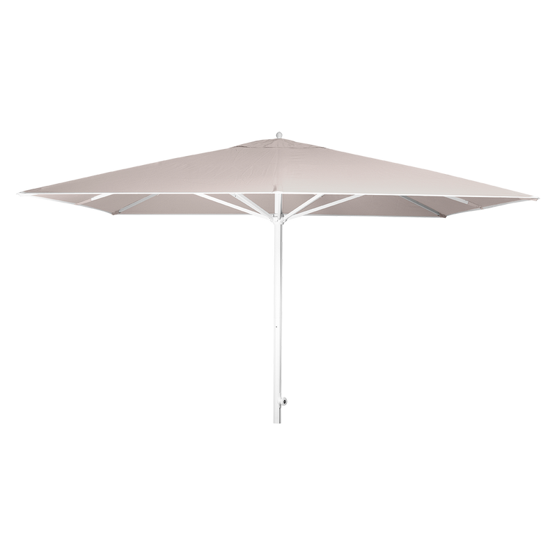 Load image into Gallery viewer, Vlaemynck Easy Track Parasol 330 × 330 cm – Papyrus canopy, White frame