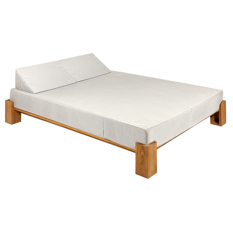 Load image into Gallery viewer, Vlaemynck Livadi 2-Seater Teak Daybed – Ecru
