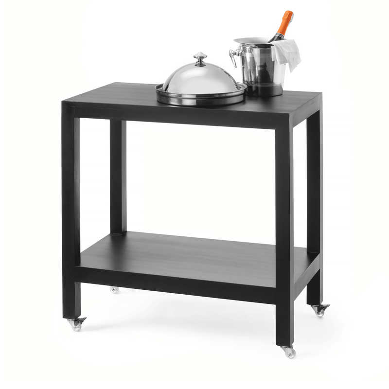 Load image into Gallery viewer, Waiter Trolley Madeira Black 820x460x(h)850 mm - Custom Wood DesignsBlack Fine Dine waiter trolley with 820x460mm top and 850mm height, ideal for professional hospitality service.Waiter's trolley504963