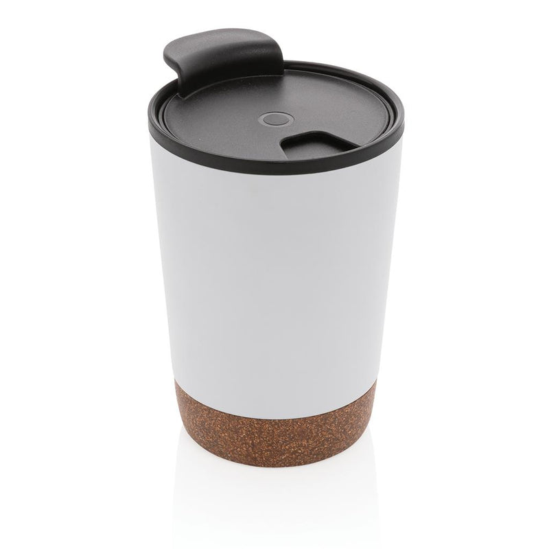 Load image into Gallery viewer, Stainless steel cork coffee tumbler pack of 25 Branded White Custom Wood Designs __label: Multibuy whitecorktumblercustomwooddesigns