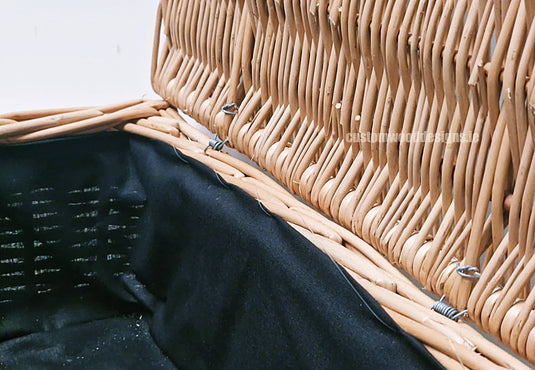 10 x Wicker Hamper Basket 40 X 28 X 17cm Wicker Hamper Basket Custom Wood Designs Gifting basket hamper basket Retail display basket wicker basket wicker-hamper-basket-with-black-fabiric-interior-10-x-wicker-hamper-basket-40-x-28-x-17cm-53613680296279