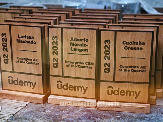 Eco-Friendly Wooden Award Trophies - Premium Designs - Custom Wood Designs