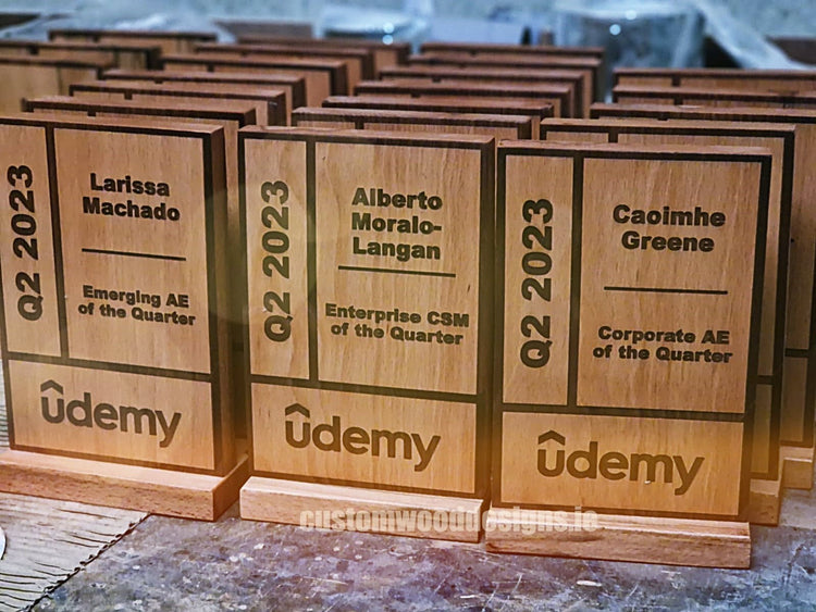 Eco-Friendly Wooden Award Trophies - Premium Designs - Custom Wood Designs