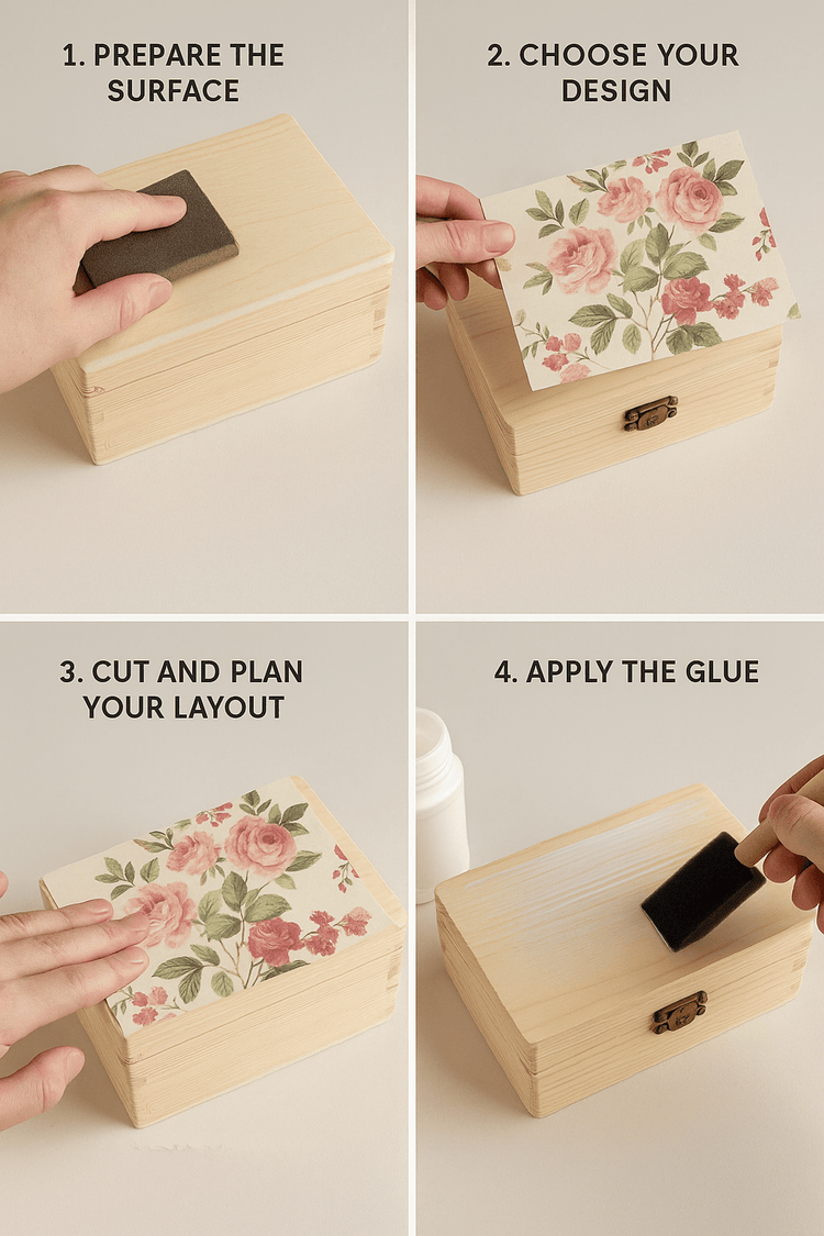 🎨 How to Decoupage a Wooden Box — A Creative Guide by Custom Wood Designs Ireland - Custom Wood Designs