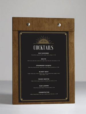Clipboards – Branded Hospitality Menu ,Order Boards - Custom Wood Designs