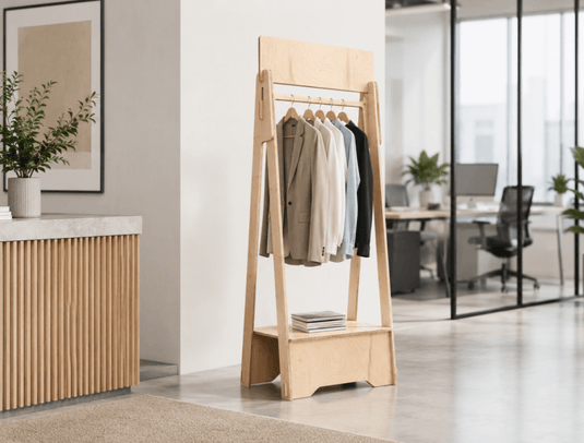 Display Clothing & Accessories Style Stand Shelving - Custom Wood Designs