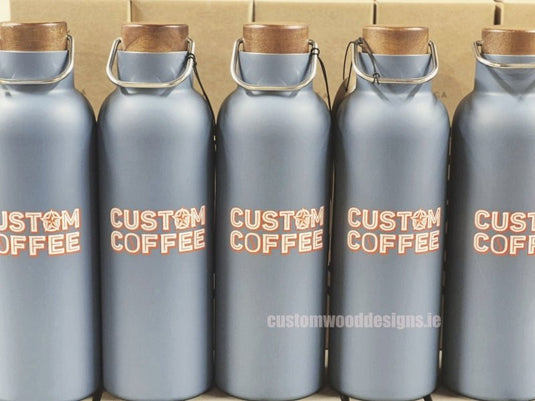 Drinkware Reusable Bottles, Flasks, Mug - Custom Wood Designs